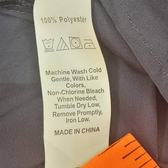 Sunday Up Dress Navy Blue Size Large Smocked Bodice Mock Neck Ruffle Sleeves - Picture 11 of 11